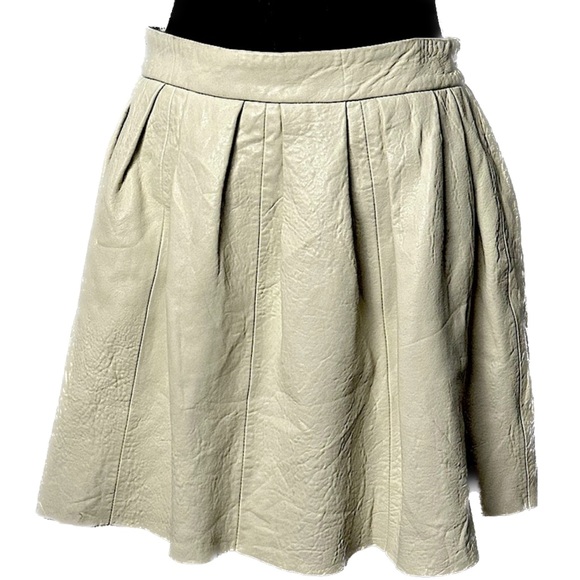 Barbiecore buttersoft Designer LAMB LEATHER Stella Preppy Skirt US 6 fully lined - Picture 2 of 9